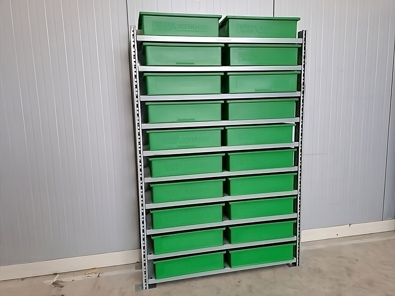 Rack de stockage d'occasion SSI Schäfer Rayonnage R 3000 / Série 14/6-2 H 1540mm x 300mm